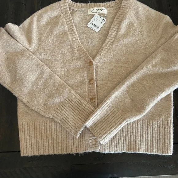 Free People School Girl Cardigan in Pearl Melange - Picture 10 of 10